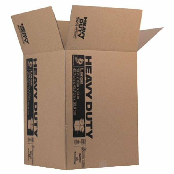 Duck Brand 280727 18'' x 18'' x 24'' Brown Heavy-Duty Moving / Storage Box 328DUC280727